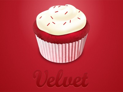 Red Velvet Cupcake cake enderlabs icon illustration logo vector yum