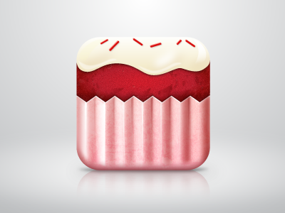 Velvet Icon cupcake enderlabs icon vector