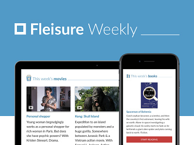 Fleisure Weekly - New movies and Books newsletter