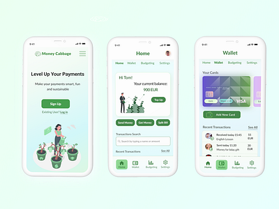 Money Cabbage Fintech web app