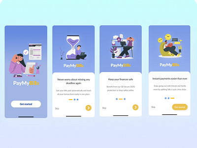 Onboarding screens