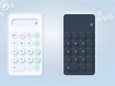 Daily UI 004 - Neumorphism calculator design