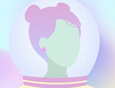 Cosmic Pastel Peep illustration vector