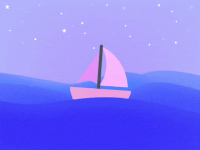 Sailing animation motion graphics