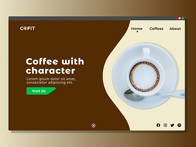 Coffee Shop Landing Page app branding design graphic design icon illustration minimal typography ui ui design ux web