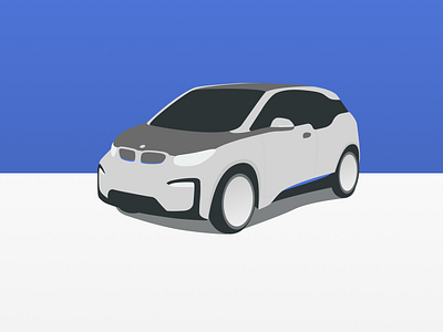 BMW i3 auto bmw car design i3 illustration art minimal ui vector