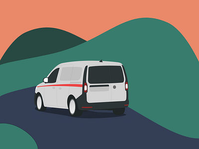Delivery Car auto car delivery delivery app illustration illustration art minimal ui vector