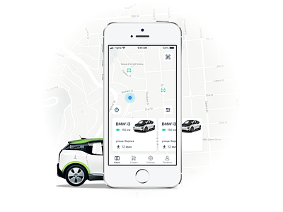 Innogy GO! App app design auto car carsharing carsharing ui ios ui ui ux