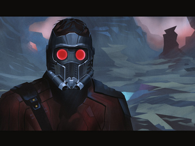 Starlord digitalpainting guardiansofthegalaxy illustration marvel portrait starlord