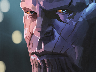 Thanos digitalpainting illustration infinitywar marvel comics portrait thanos
