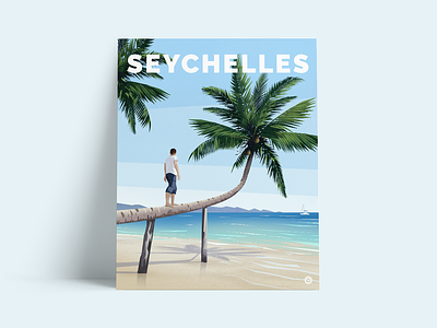 Seychelles Poster digitalpainting illustration poster poster art travelling