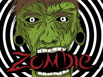 Jamie T "Zombie" halloween illustration indie jamie t record cover vector zombie