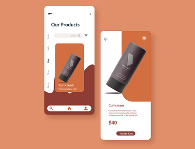 Grooming Products App app design branding clean ui design flatdesign saas website ui uiux ux webdesign