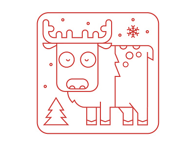 Reindeer beer mat christmas hollyday reindeer santa snow winter