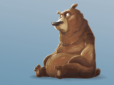 Sitting Bear bear character
