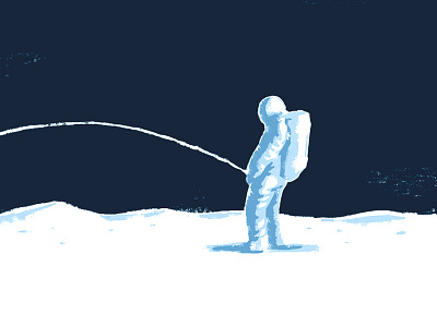 Peeing Neil austronaut break moon space