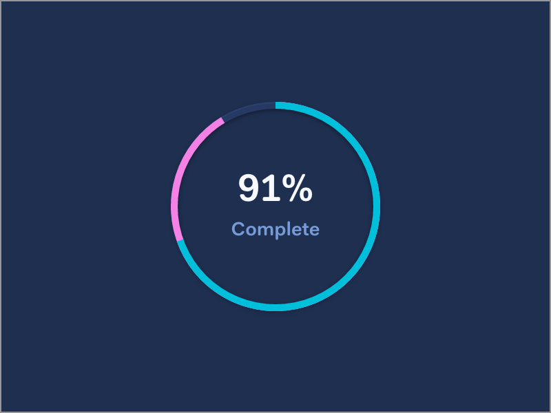 91% Complete by Rappora on Dribbble