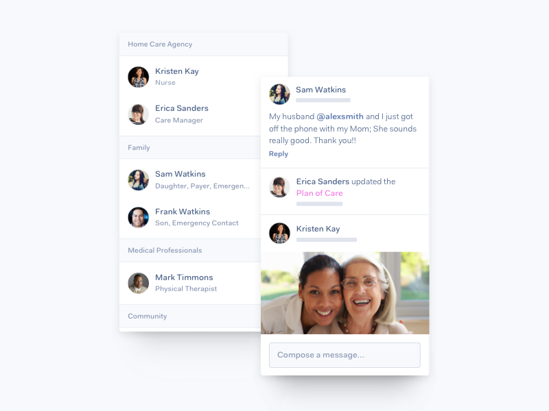 Care Team Chat by Rappora on Dribbble