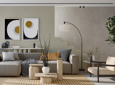 Living Room 3d art design furniture interior lighting modelling product