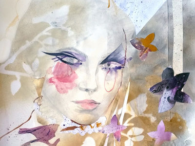 'Bird lady' fashion illustration