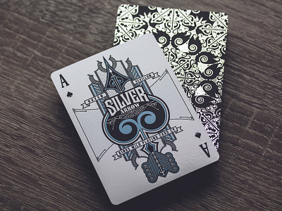 Silver Arrows Ace of Spades cards playing