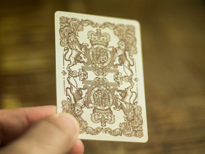 British Crown, Back design for playing cards british crown engraving playing cards revolution sword
