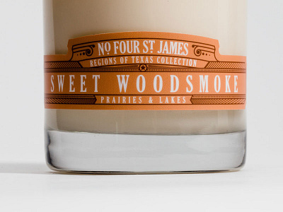 Candle Label & Package Design for No. 4 St. James candle label packaging