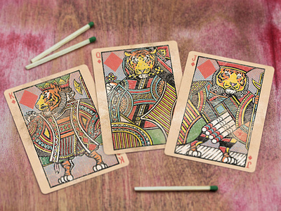 Kings Wild Tigers Playing Cards - Diamond Courts