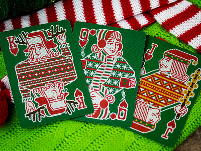 Deck The Halls - Ugly Christmas Sweater Playing Cards package design playing cards ugly christmas sweater