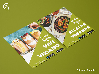 Cooking Vegan design flyer flyer artwork flyer design graphic design mobile app mobile game vegan vegan art vegan food veganism