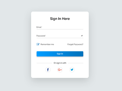 Sign In Form login form sign in form ui ui design webdesign