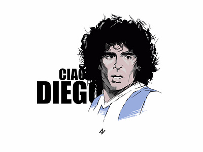 ciao D1eg0 argentina drawingart illustration ipad pro lines maradona procreate art sketch