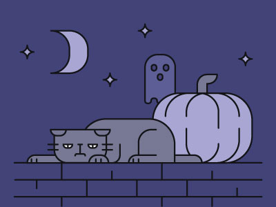 Grumpy cat cat halloween illustration