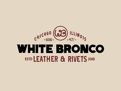 White Bronco branding design illustration typography