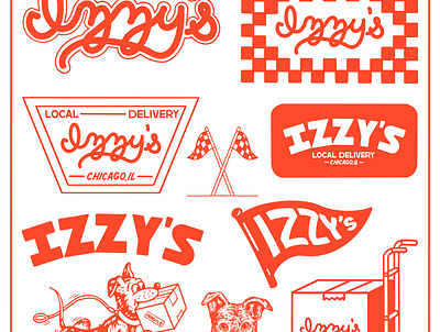 Izzy's Branding Sheet branding design illustration typography