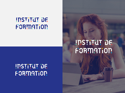 Institut de Formation brand branding clean design digital for sale formation geometric identity institut logo mark sale typo typography wordmark