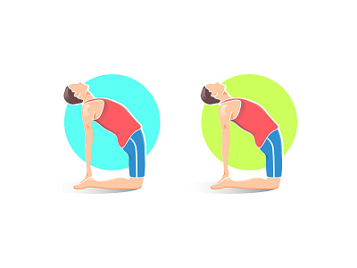 yoga position clean color fitness illustration minimalist sport ui ux vector yoga yoga app yoga pose