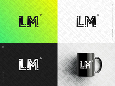 Letter Challenge -LM- Monogram black brand branding challenge design initial letter lm logo minimalist monochrome monogram