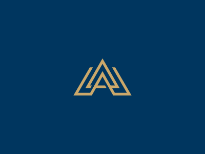 A Monogram a geometric letter logo monogram monogramme sleek symmetric