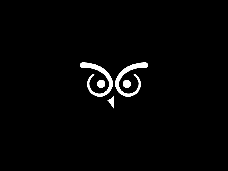 Owl animation bird black gif night owl