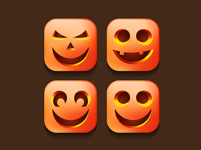 Halloween Icon Collection collection fotolia gradient halloween holes icon illustration landscape pumpkin scare scared wallpaper
