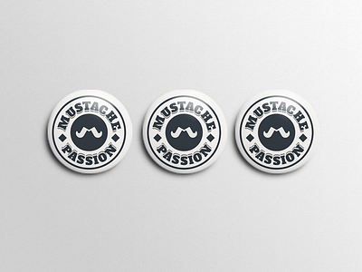 M Mustache button design idea logo m medal monogram mustache passion pictogram sketching vintage