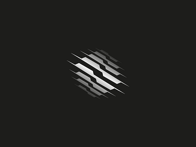 Abstract Logo abstract design futuristic gradient logo metallic pictogram sharpe