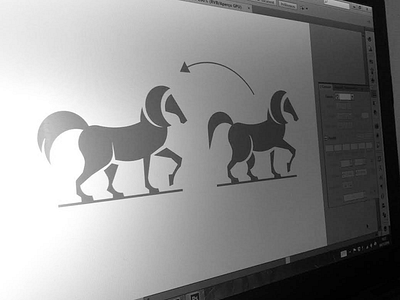 Horse Process animal design horse illustrator logo monochrome pictogram screen shot work