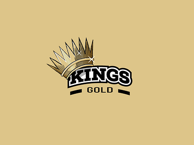 Kings Gold 2 beer brand crown design gold illustration king logo royal