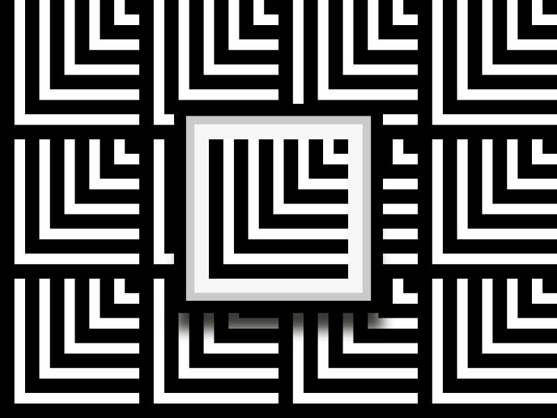 Black & White minimalist square project geomteric white black pattern