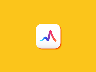 Monogram App app application brand colorfull design gradiant graphic icon logo m mark monogram