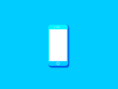 Iphone 7 Plus apple blue design flat illustration iphone mockup preview ui ux vector