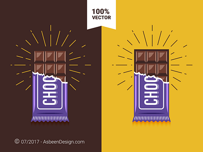 Chocolat Illustration bar chocolate clean editorial illustration sale vector web