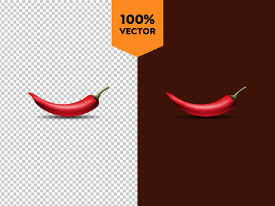 Chili Pepper chili clean design hot illustration illustrator pepper realistic simple spicy vector